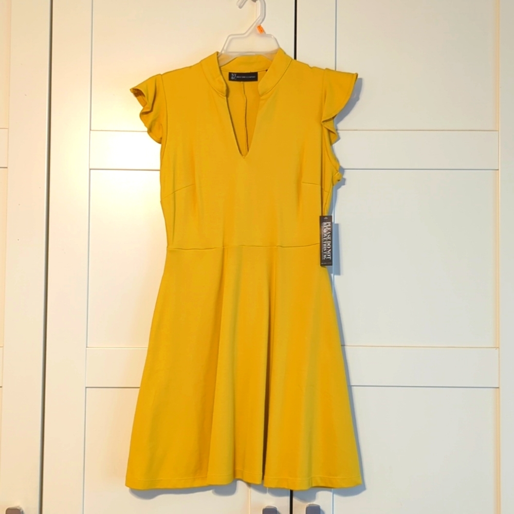 New York & Company, mustard yellow dress, size small